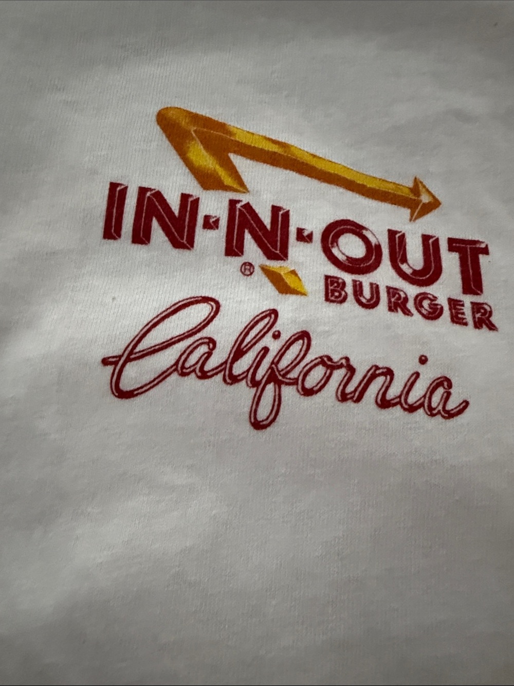 NWOT Official In-N-Out California White Short-Sleeve T-Shirt - Picture 2 of 6